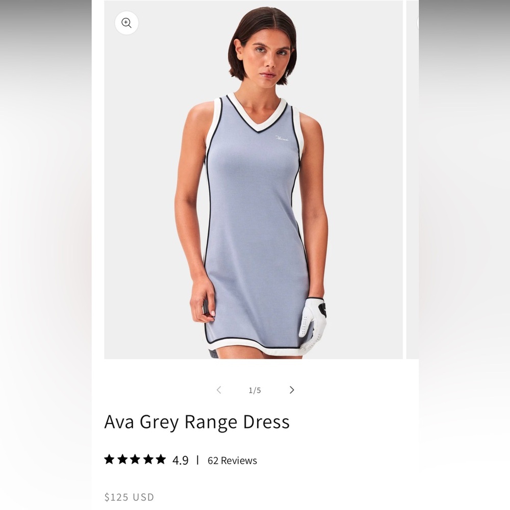 Macade Ava Grey Range Dress Sleeveless Golf/Tennis Dress